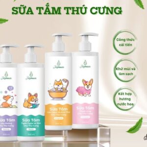 Sữa tắm cho chó mèo 500ml Julyhouse thơm mát khử mùi hôi